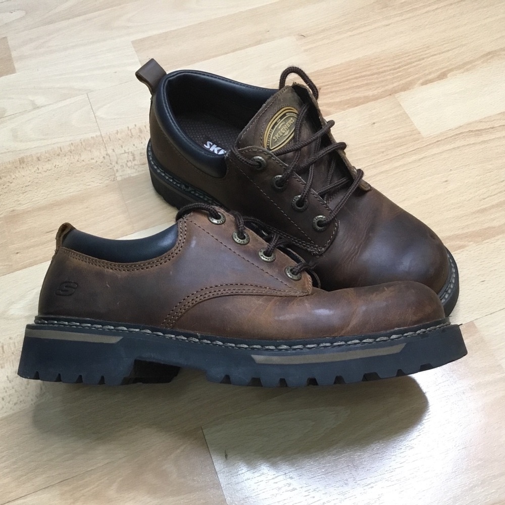 Skechers Cool Cat Brown Leather Shoe Men’s 9.5